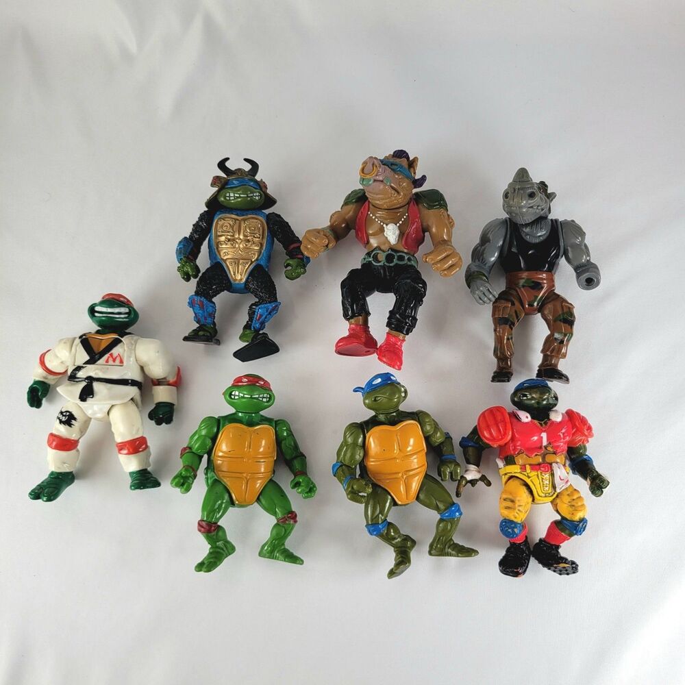 TMNT 1988 1990 Figures Bebop Samurai Leo Mutant Ninja Turtles 80s 90s VTG Lot
